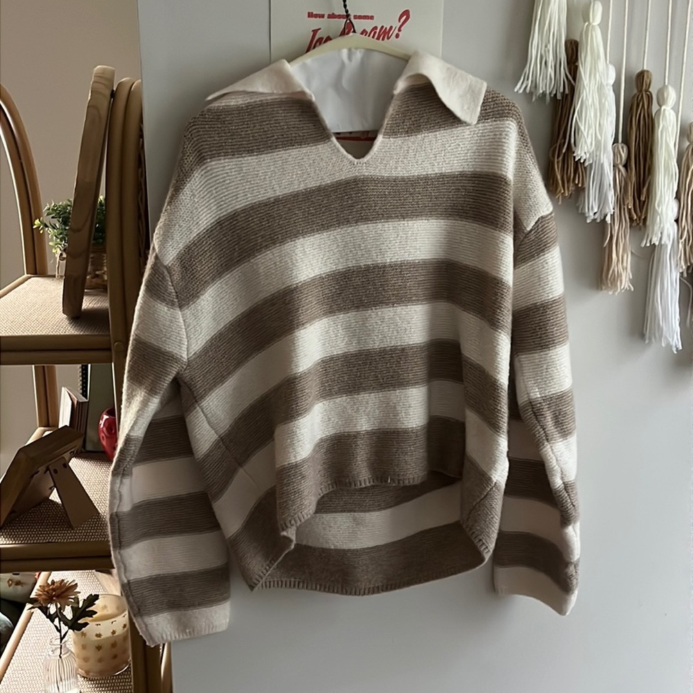 Grey Bandit brown/cream sweater